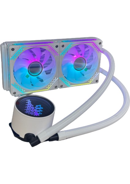 240 mm Masterfox Argb Sıvı Soğutma Beyaz fiyatları