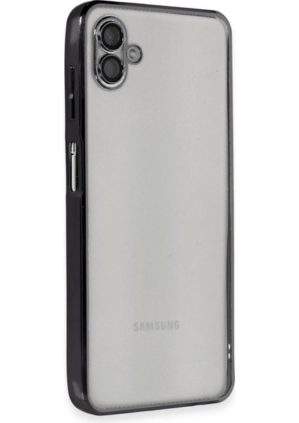 Bfs Samsung Galaxy A04 Kılıf Razer Lensli Silikon - Siyah