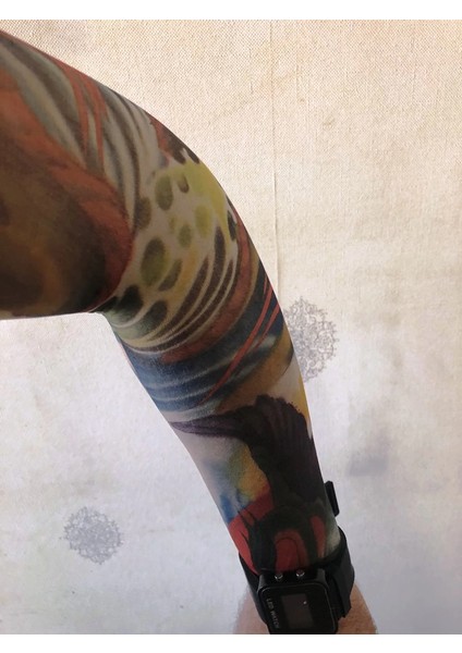 Çift Kol Giyilebilir Dövme Pençe Desenler Tattoo Sleeve