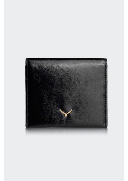 Hakiki Deri, El Yapımı, Kadın Kartlık, 4 Kart Yuvalı, 5501 Siyah