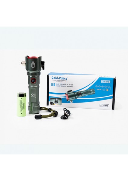 Gold Police GP-218 Acil Durum El Feneri Güçlü Tg LED 3000 Lümen modelleri