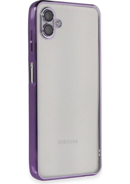 Bfs Samsung Galaxy A04 Kılıf Razer Lensli Silikon - Mor