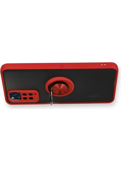 Bfs Xiaomi Redmi Note 11 Kılıf Montreal Yüzüklü Silikon Kapak - Kırmızı modelleri