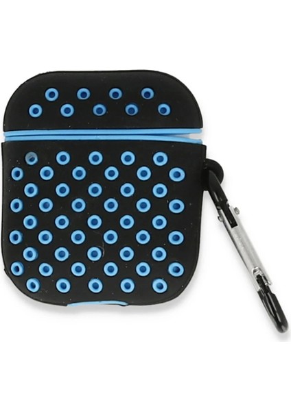 Bfs Airpods 2 (2.nesil) Spor Delikli Kılıf - Siyah-Mavi