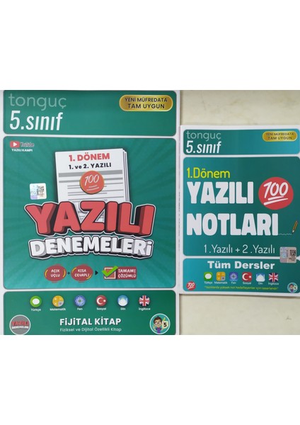 Tonguç 5. Sınıf 1. Dönem 1 ve 2. Yazılı Denemeleri+Yazılı Notları