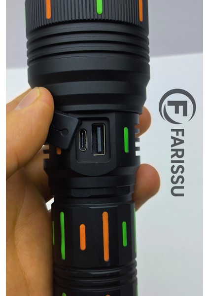 OR-G66Y 100W Profesyonel Şarjlı Fener: 5000 Lümen, 1.5 Km Zoomlu Menzil ve Powerbank Özelliği indirimleri