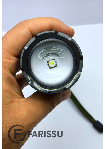 OR-G66Y 100W Profesyonel Şarjlı Fener: 5000 Lümen, 1.5 Km Zoomlu Menzil ve Powerbank Özelliği