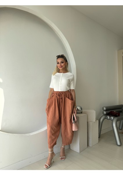 Somon Geniş Cepli Şalvar Pantolon modelleri