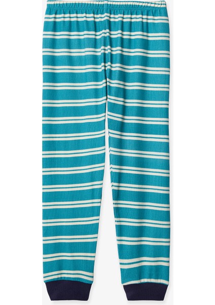 Kırık Beyaz Erkek Çocuk Magic Çizgili Pijama Takımı modelleri