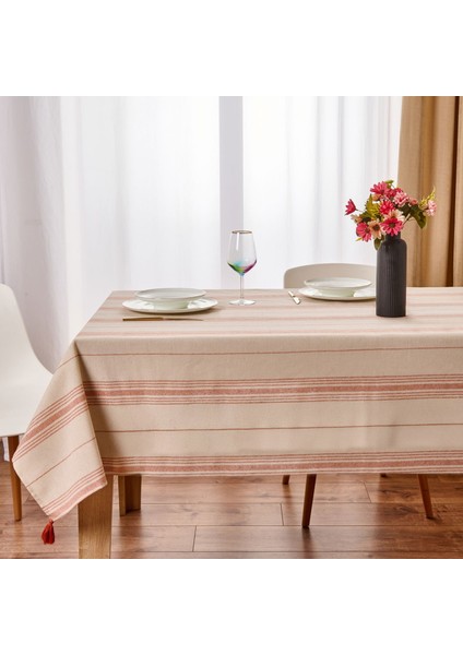 Tarçın Masa Örtüsü - Ekru / Kiremit - 150X200 cm fiyatları