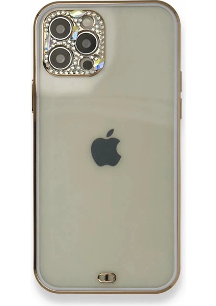 Bfs iPhone 12 Pro Kılıf Liva Taşlı Silikon - Mor