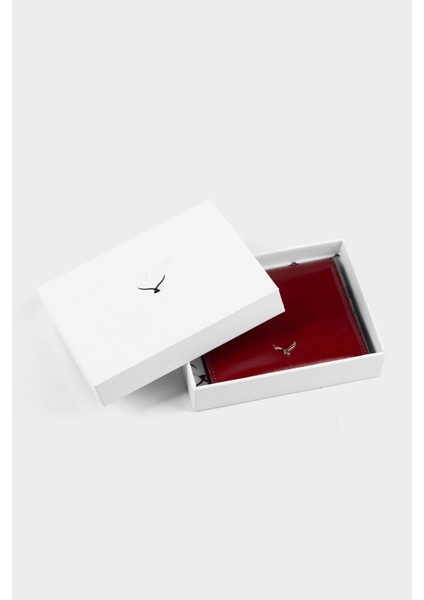 Hakiki Deri, El Yapımı, Kadın Kartlık, 4 Kart Yuvalı, 5501 Koyu Kırmızı modelleri