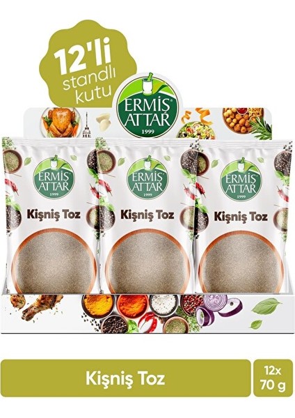 Kişniş Toz 70 Gram 12'li Ermiş Attar