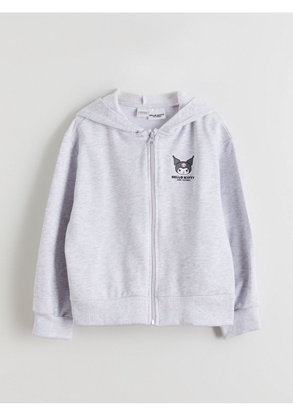 Yeni Sezon Kapüşonlu Hello Kitty Baskılı Kız Çocuk Fermuarlı Sweatshirt fiyatları