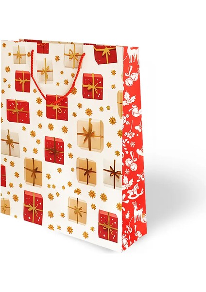Yılbaşı Varak Baskılı Lüks Karton Çanta 31X40 - Gifty fiyatları