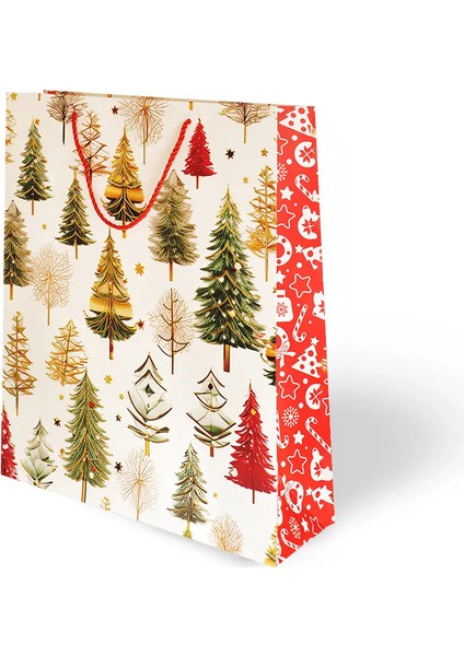 Yılbaşı Varak Baskılı Lüks Karton Çanta 31X40 - Gifty modelleri