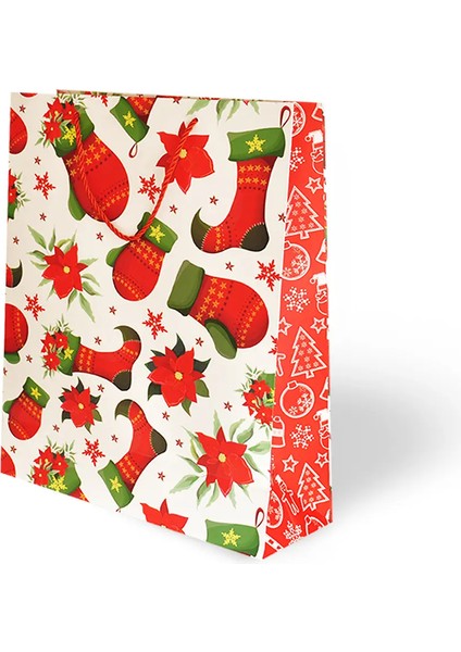 Yılbaşı Varak Baskılı Lüks Karton Çanta 31X40 - Gifty fırsatları
