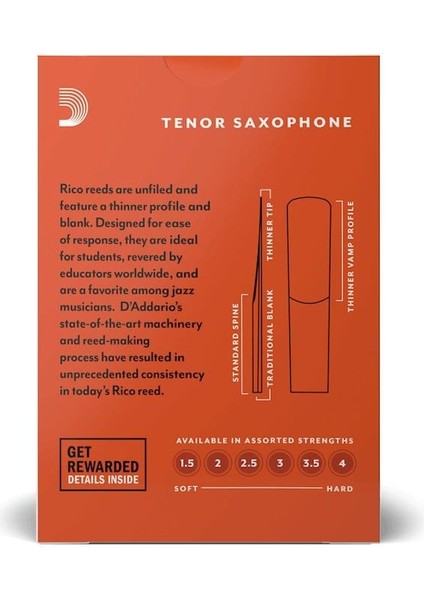 Tenor Saksafon Kamışı (10LU Paket) No:3 fiyatları