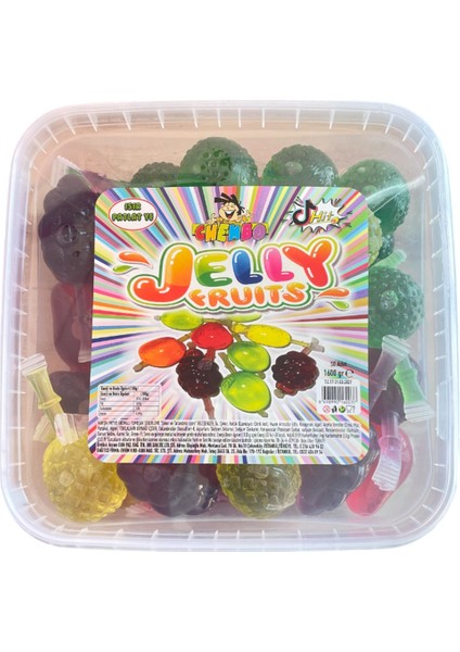 Jelly Fruıts Yenilebilir Meyveli Jole 50'li Kutu