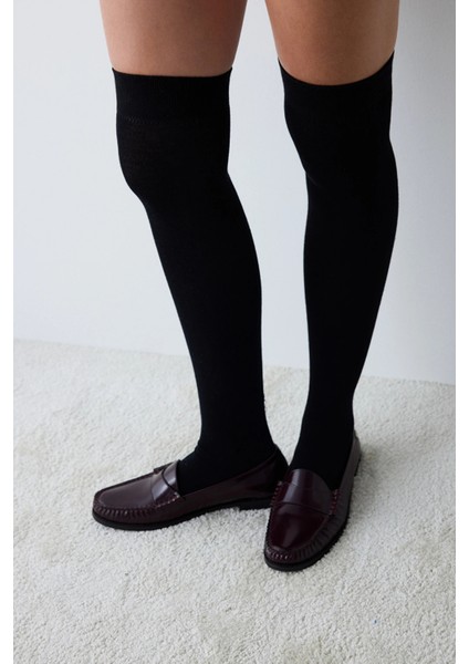 70 Den Siyah Kalın Dizüstü Kadın Çorap
