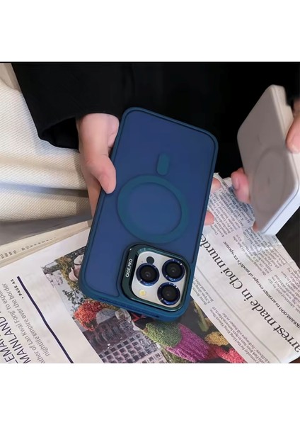 Apple iPhone 14 Pro Max Kamera Lens Koruma Hediyeli Magsafe Özellikli Standlı Premium Lüks Kılıf modelleri
