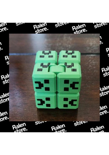 Ralen Store Minecraft Mini Creeper Sonsuz Küp Stres Oyuncağı Fidget | 8X4CM | Yeşil ( Yüksek Kalite 3D Baskı Pla )