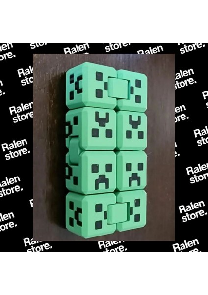 Ralen Store Minecraft Mini Creeper Sonsuz Küp Stres Oyuncağı Fidget | 8X4CM | Yeşil ( Yüksek Kalite 3D Baskı Pla ) fiyatları