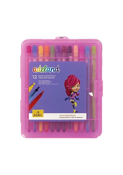 land Çevir Aç Mum Boya 12 Renk