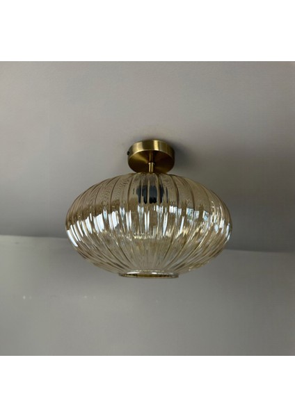 Elegant Cam Bal Rengi Piramit Plafonyer Başlık Tekli Avize Sarkıt Lamba Restoran Salon Aydınlatma fiyatları