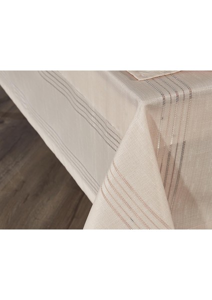 Corvver 26 Parça Dertsiz Masa Örtüsü Takımı Bej modelleri