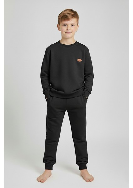 Bisiklet Yaka Erkek Çocuk Eşofman Takımı - 16004