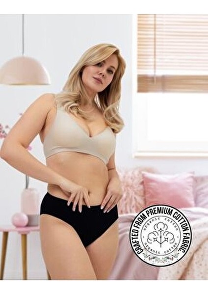 Kadın Pamuklu Bato Külot - 3 Adet Siyah - 3'lü Paket Büyük Beden Dahil Iç Çamaşırı fiyatları