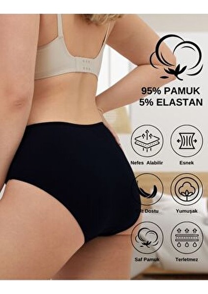 Kadın Pamuklu Bato Külot - 3 Adet Siyah - 3'lü Paket Büyük Beden Dahil Iç Çamaşırı modelleri