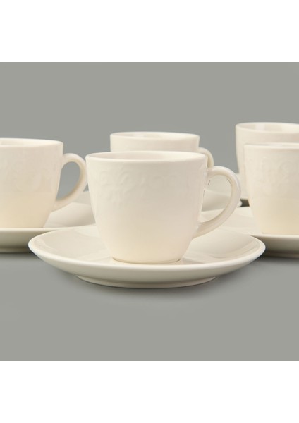 Kitchen Arnea 6'lı Kahve Fincan Takımı - Krem - 90 ml fiyatları