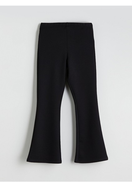 Yeni Sezon Beli Lastikli Ispanyol Paça Kız Çocuk Tayt