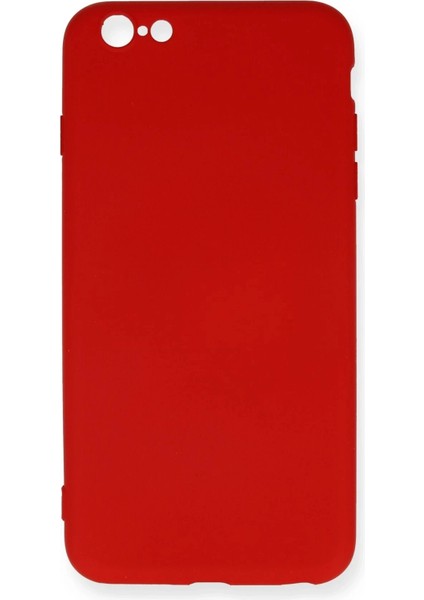 Bfs iPhone 6 Plus Kılıf Nano Içi Kadife Silikon - Kırmızı