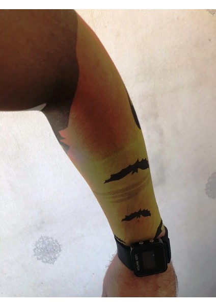 Çift Kol Giyilebilir Dövme Yarasa Tattoo Sleeve