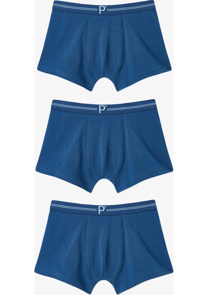 Koyu Mavi Erkek Çocuk Navy 3lü Boxer