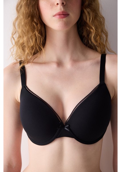 Siyah My Form Balenli Dolgusuz Toparlayıcı Sütyen fiyatları