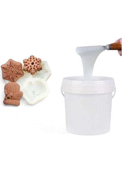 Yüksek Kalite 1. Sınıf Rtv 2 Kalıp Silikonu 5 kg Beyaz 25 Shore