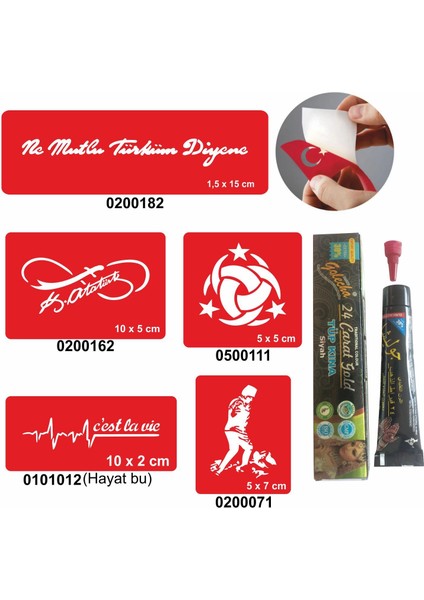 Atatürk Desenleri Hint Kınası ile Geçici Dövme Yapma Seti