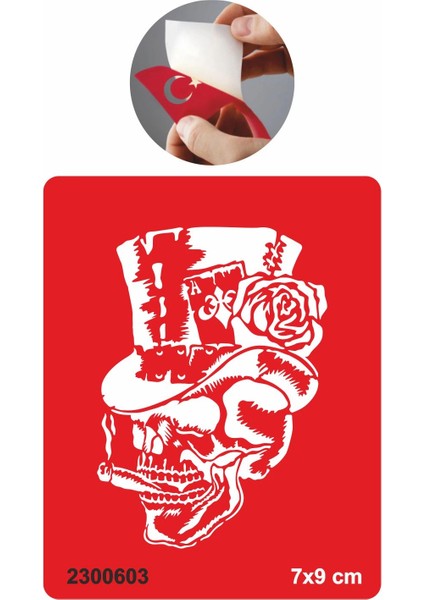 Oyuncu Kurukafa Tattoo Geçici Dövme Şablonları Kına Kalıpları