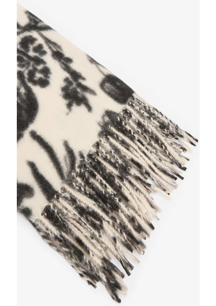 Renkli Flower Çizgili Yumuşak Dokulu Atkı modelleri