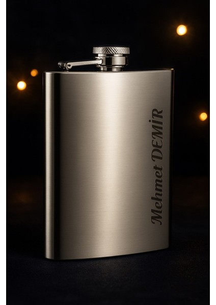 Unutulmaz Anlar Için Anıları Taşıyın Isime Kişiye Özel Lazer Işlemeli Paslanmaz Çelik Cep Matarası