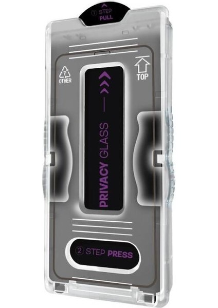 MG035-014 iPhone 12 Pro Max Hayalet Görünümlü Mekanizmalı Temperli Cam Ekran Koruyucu fiyatları