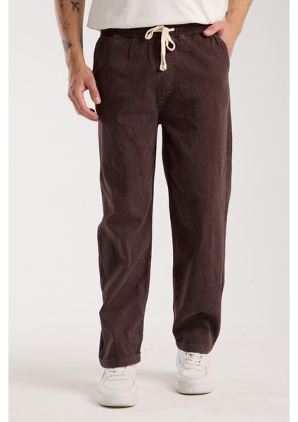 %100 Pamuk Ipli Bağlamalı Bol Kesim Pantolon fırsatları