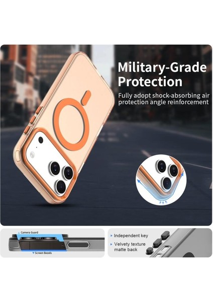 iPhone 17 Pro Max Magsafe Uyumlu Şeffaf Kılıf – Kamera Koruyuculu, Darbe Emici, Sararmaya Dayanıklı Premium Kapak