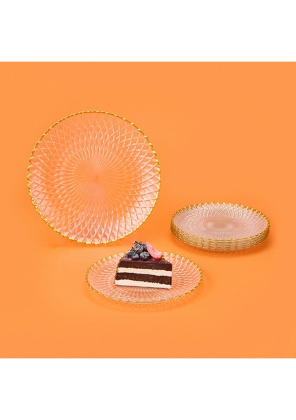 Kitchen Zelazo 7 Parça Pasta Seti - Şeffaf / Altın modelleri