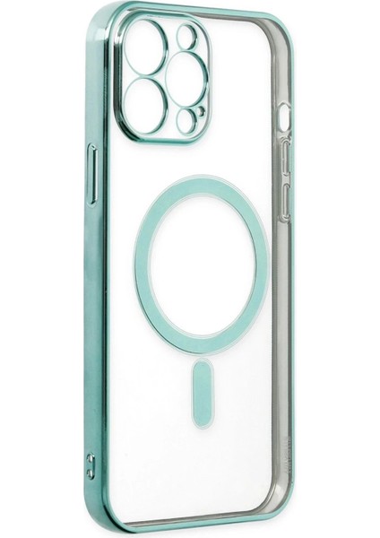 Bfs iPhone 14 Pro Max Kılıf Magneticsafe Lazer Silikon - Haki Yeşil fırsatları