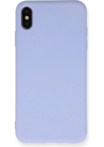 Bfs iPhone Xs Max Kılıf Nano Içi Kadife Silikon - Lila